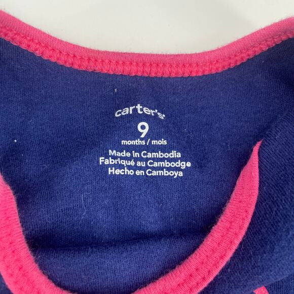 Carters Little Sister Long Sleeve one piece 9M - Picture 4 of 6